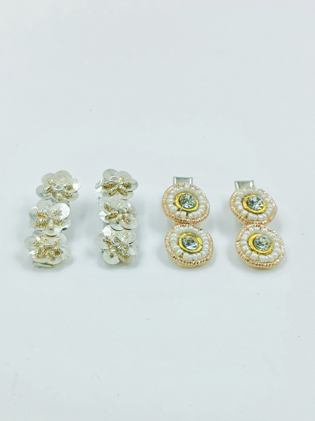 

Choko Set of 4 Girls Embellished Alligator Hair Clip, Gold