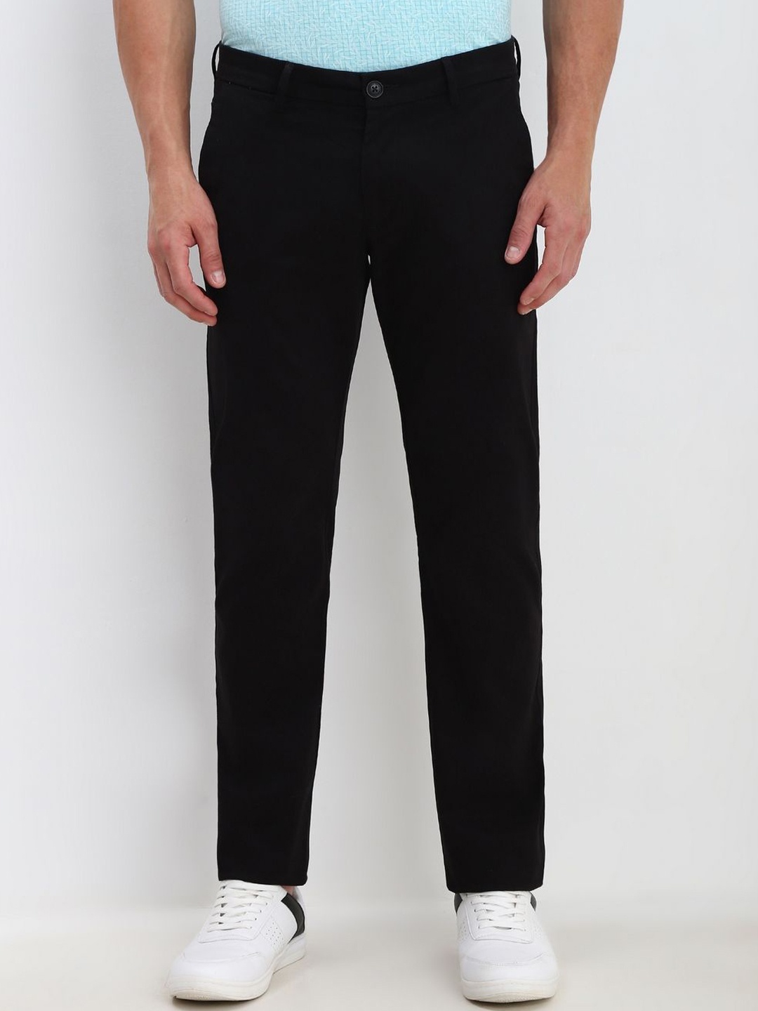 

Allen Solly Men Slim Fit Chinos Trousers, Black