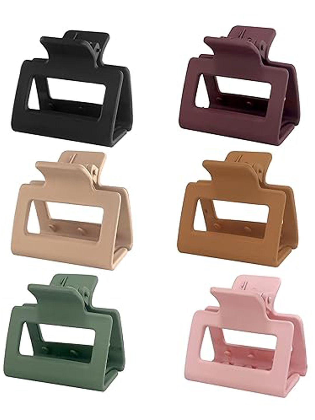 

Softwrap Set of 6 Women Claw Clip, Green