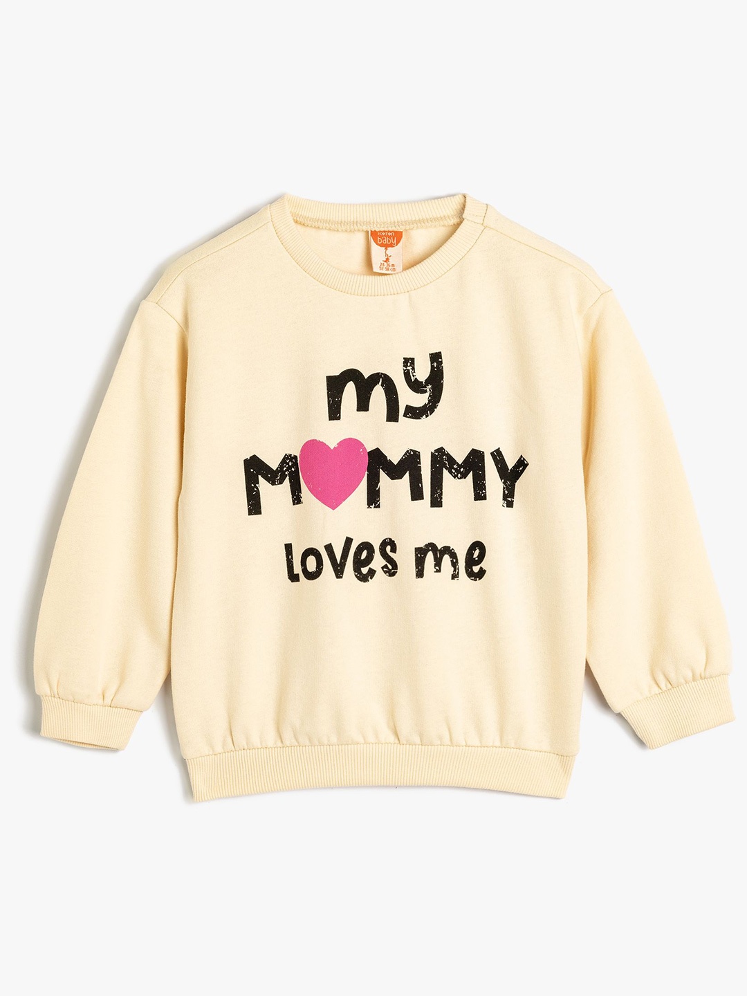 

Koton Girls Typography Printed Sweatshirt, Beige