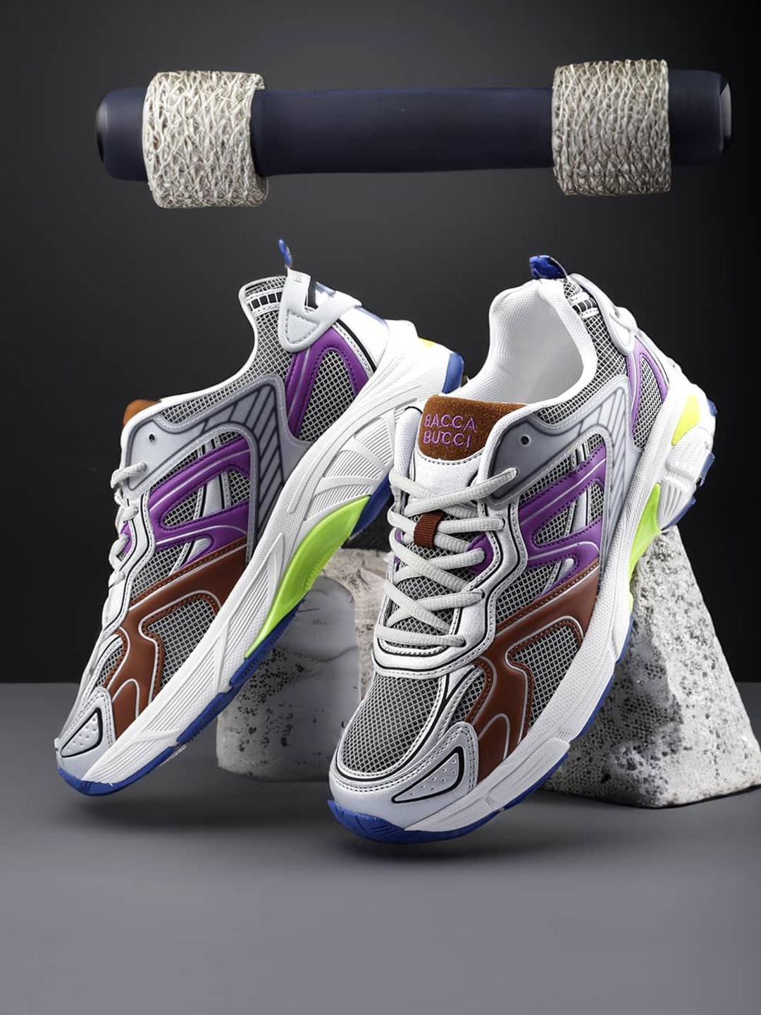 

bacca bucci Men Mesh Running Shoes, Purple