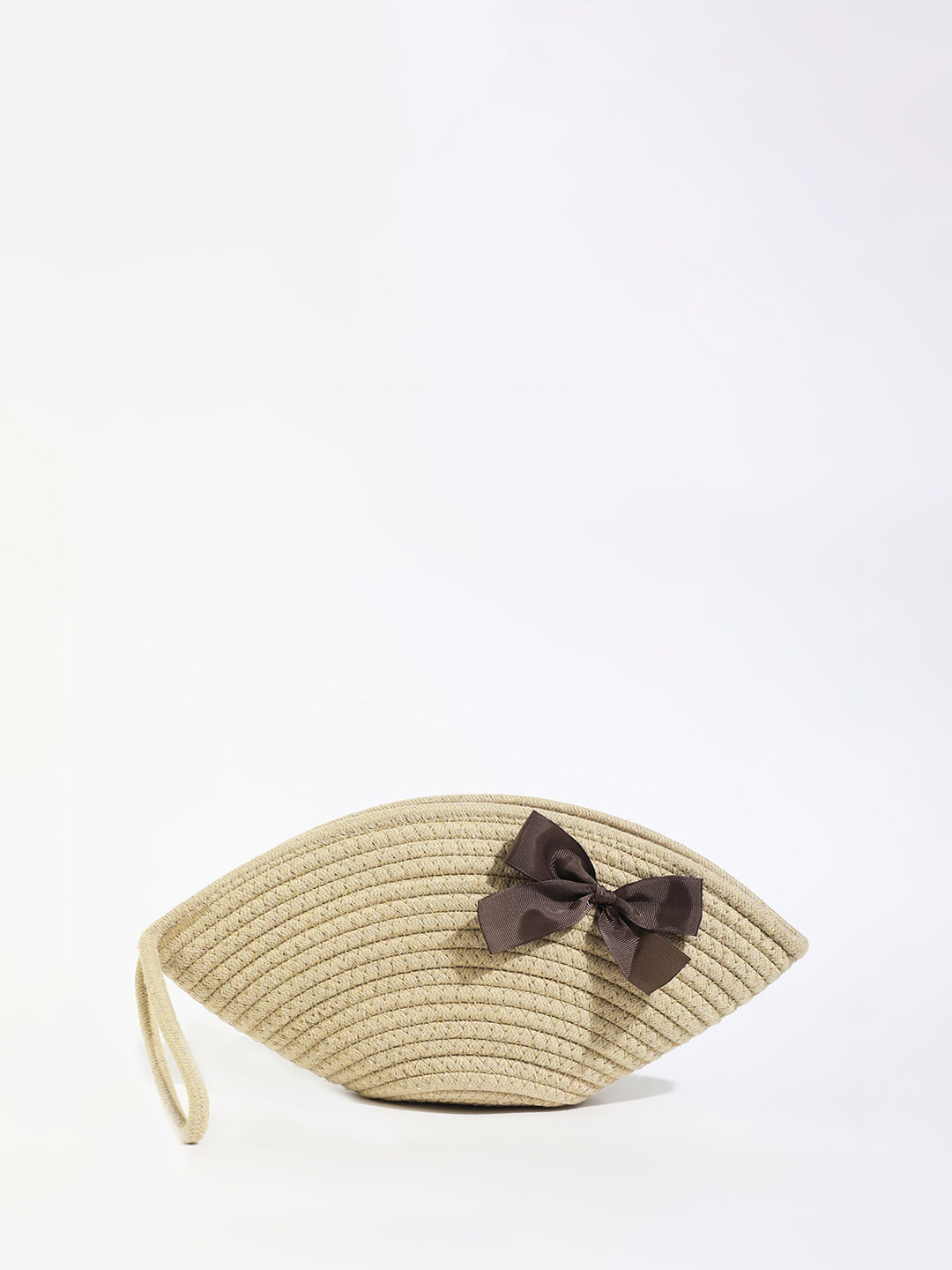 

LULU & SKY Swagger Sling Bag with Bow Detail, Khaki