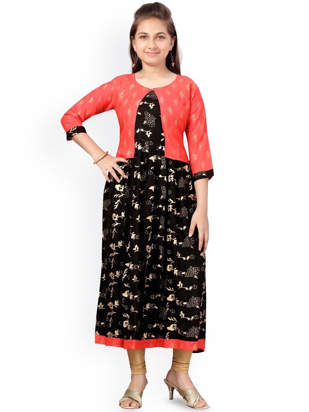 

BAESD Girls Anarkali Kurta, Red