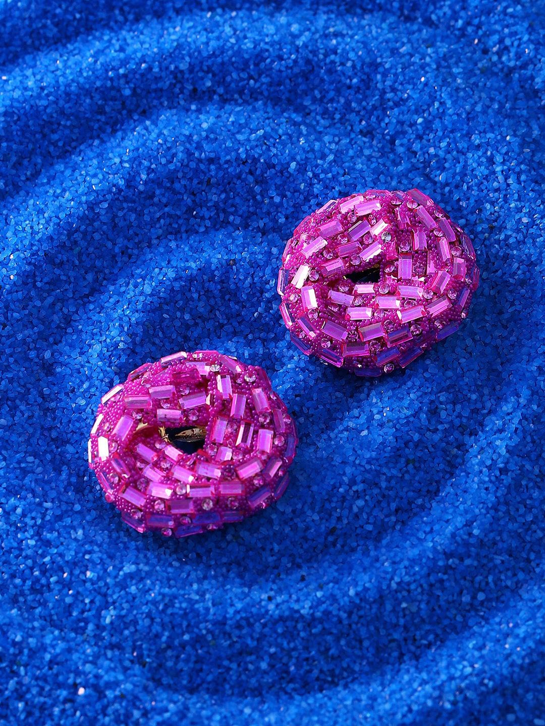 

SOHI Contemporary Studs Earrings, Pink