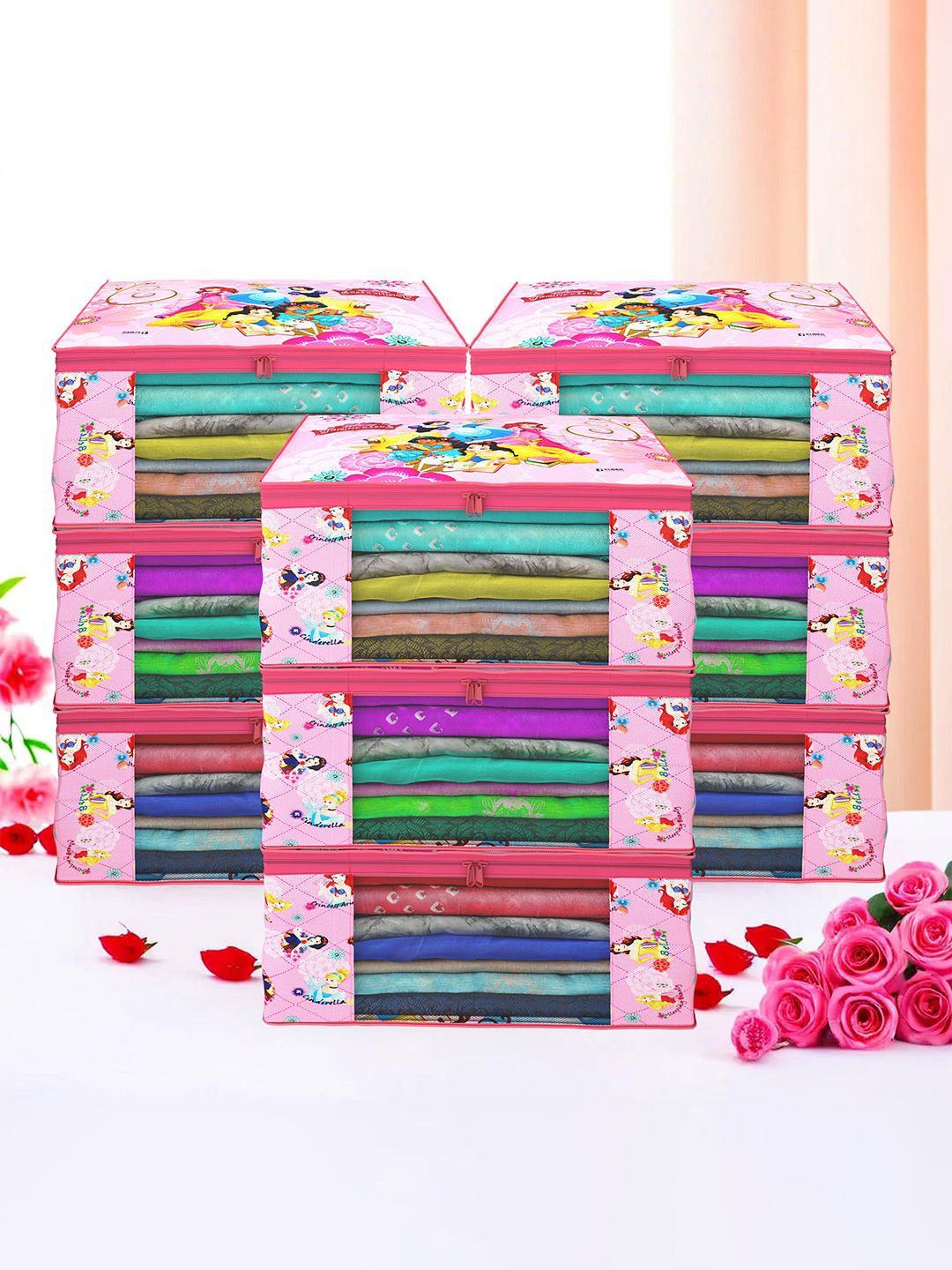 

Kuber Industries Pink Set of 9 Regular Drawer Organiser Organisers