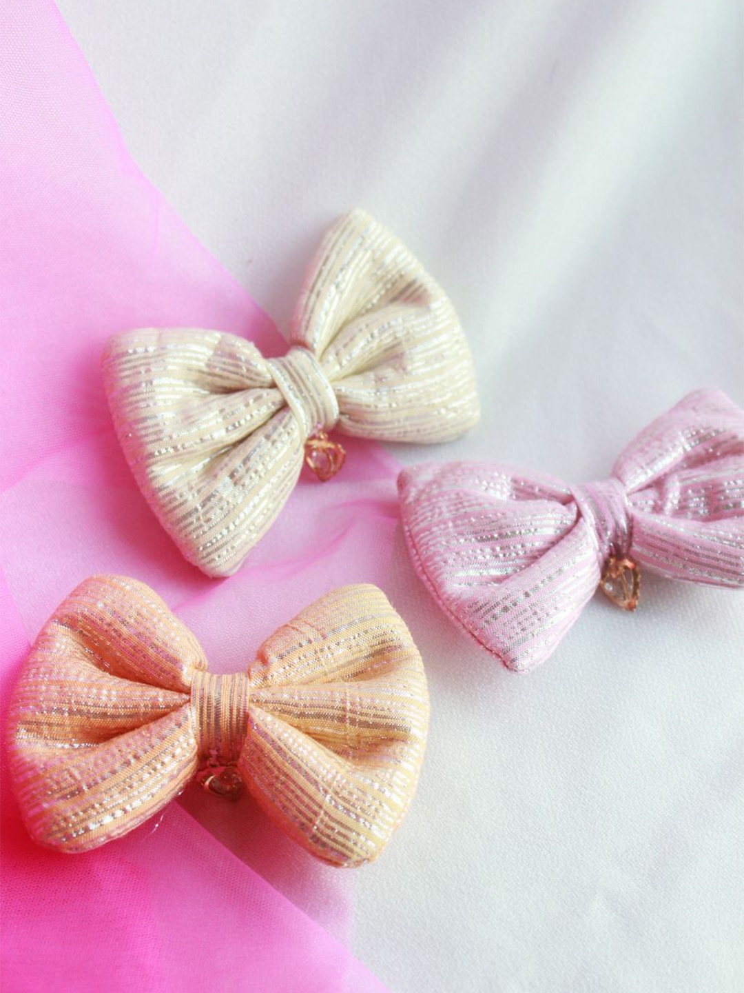 

Choko Set of 3 Girls Alligator Hair Clip, Pink