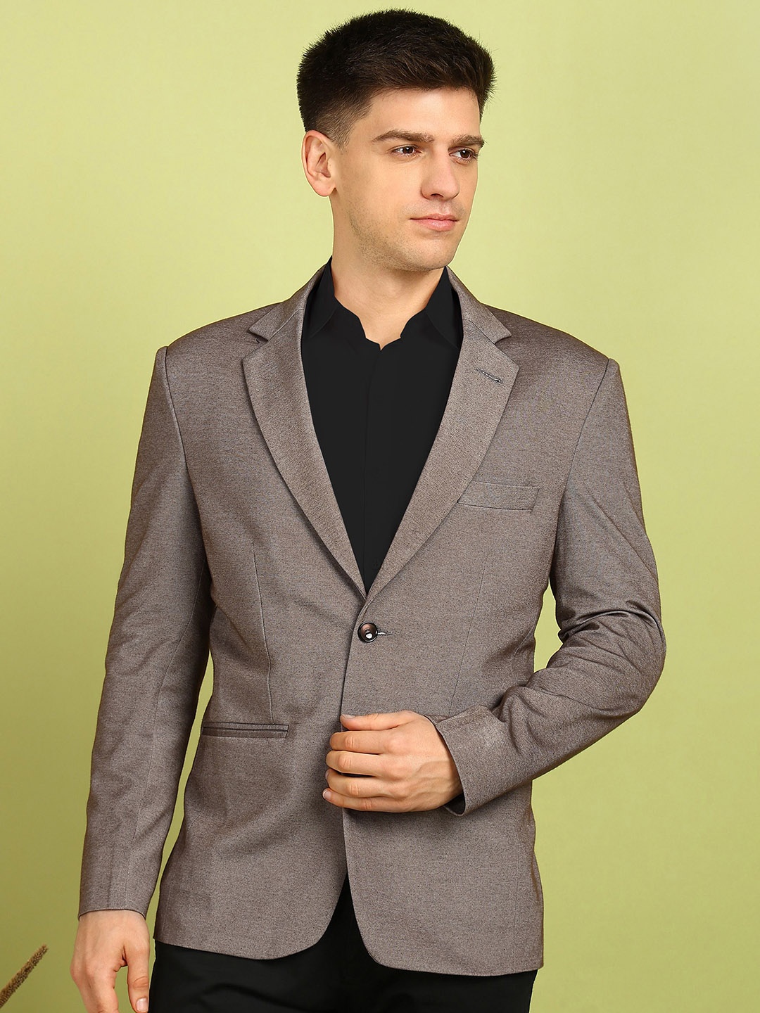 

FUBAR Men Slim-Fit Single Breasted Blazer, Brown