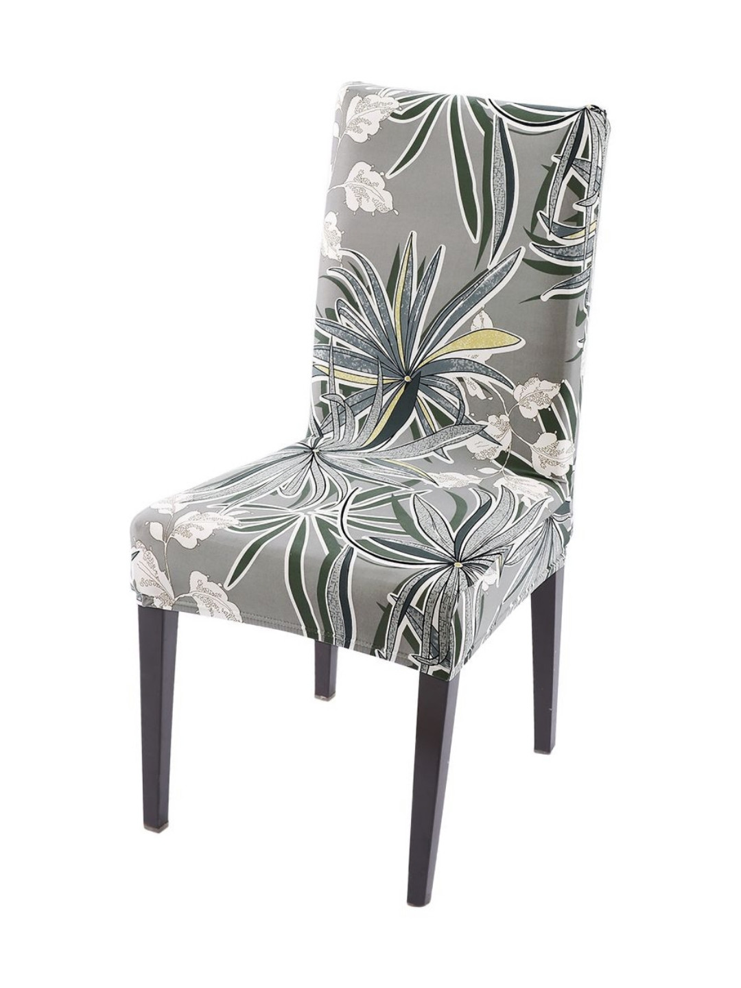 

HOKIPO Grey Printed Chair Cover