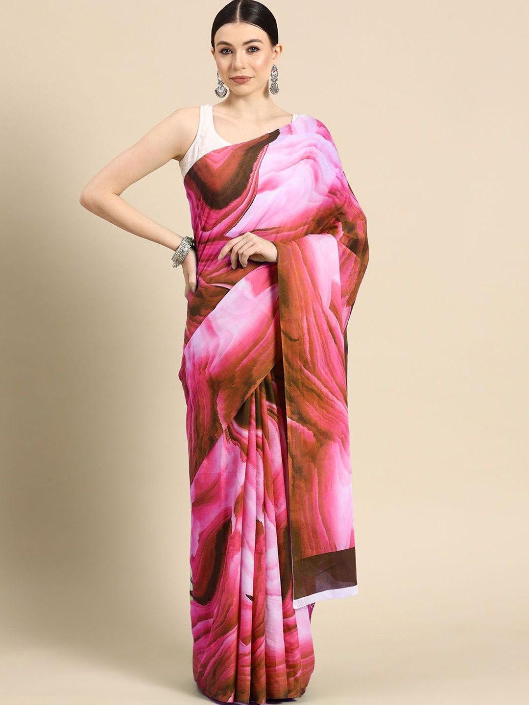

BUTA BUTI Pure Cotton Saree, Pink