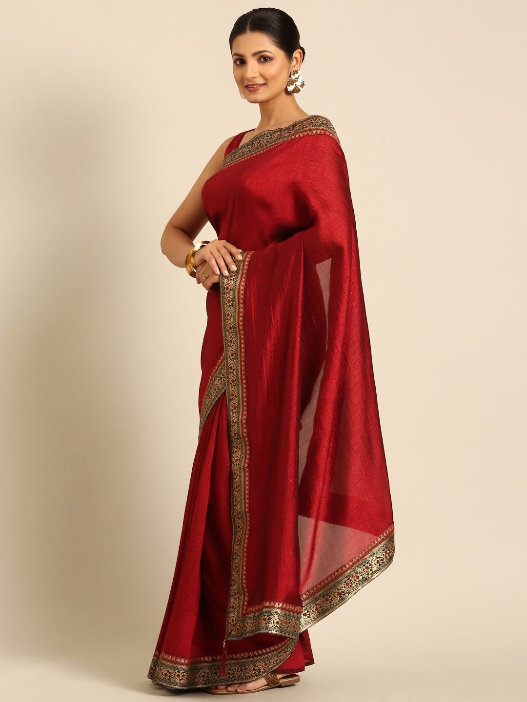 

all about you Saree, Maroon