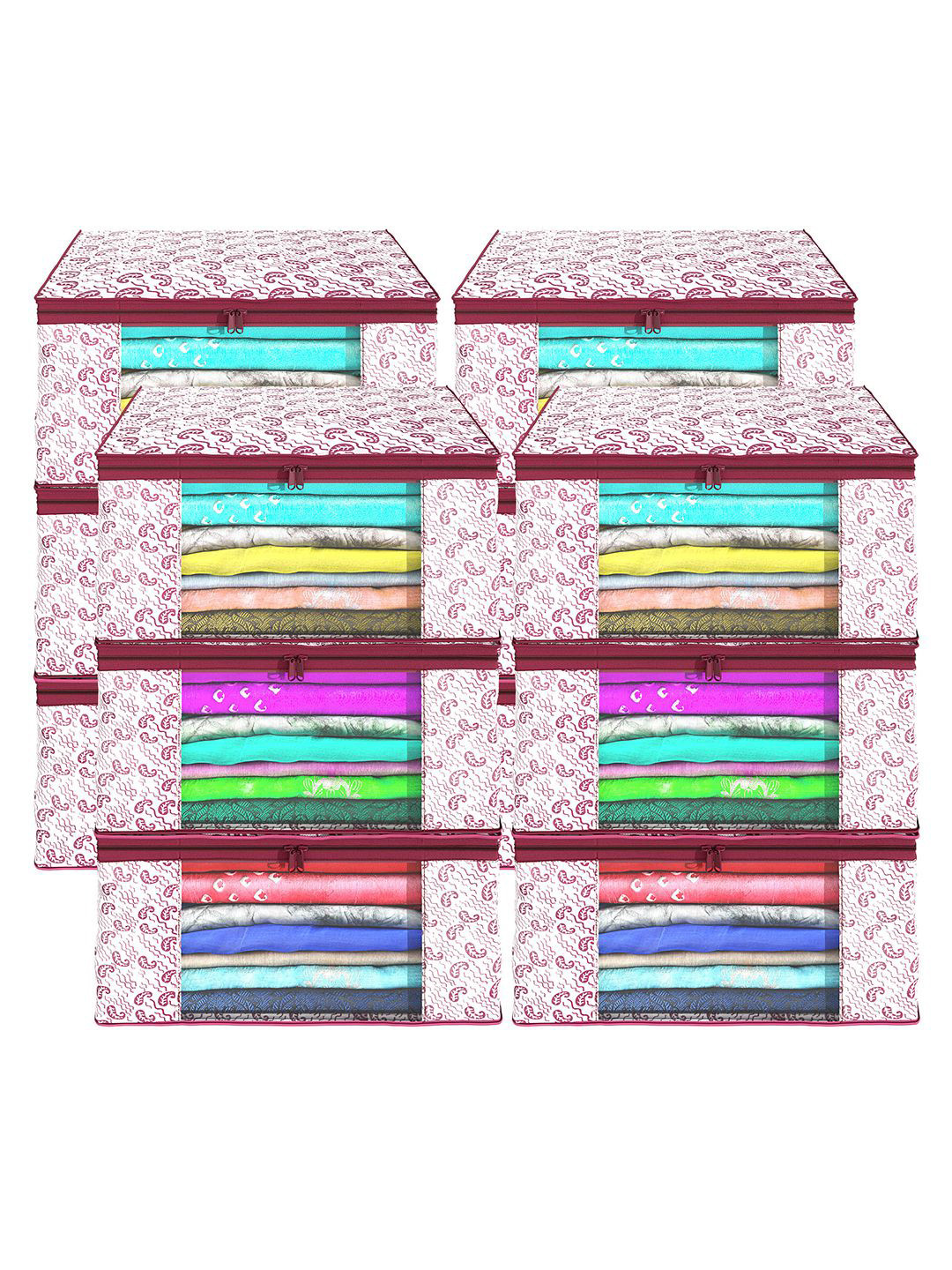 

Kuber Industries Maroon Set of 12 Regular Drawer Organiser Organisers