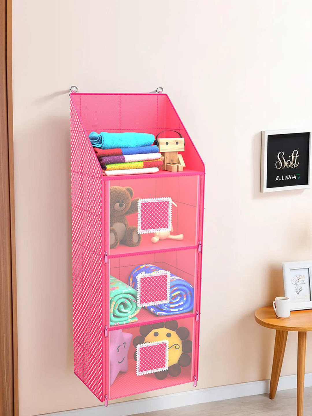 

Kuber Industries Pink Set of 3 Regular Multi-Utility Organisers