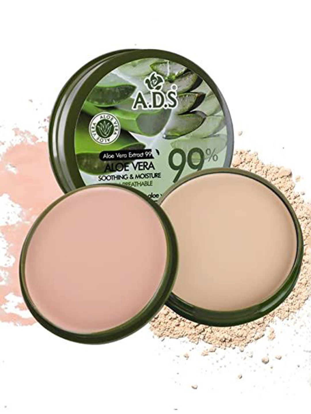

A.D.S Soothing & Moisture Alovera Extract Compact Powder-23g, Beige