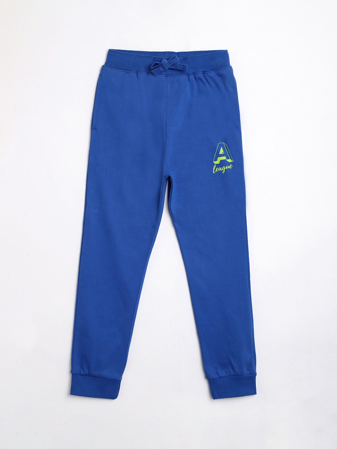 

Campana Boys Typography Printed Mid-Rise Joggers, Blue