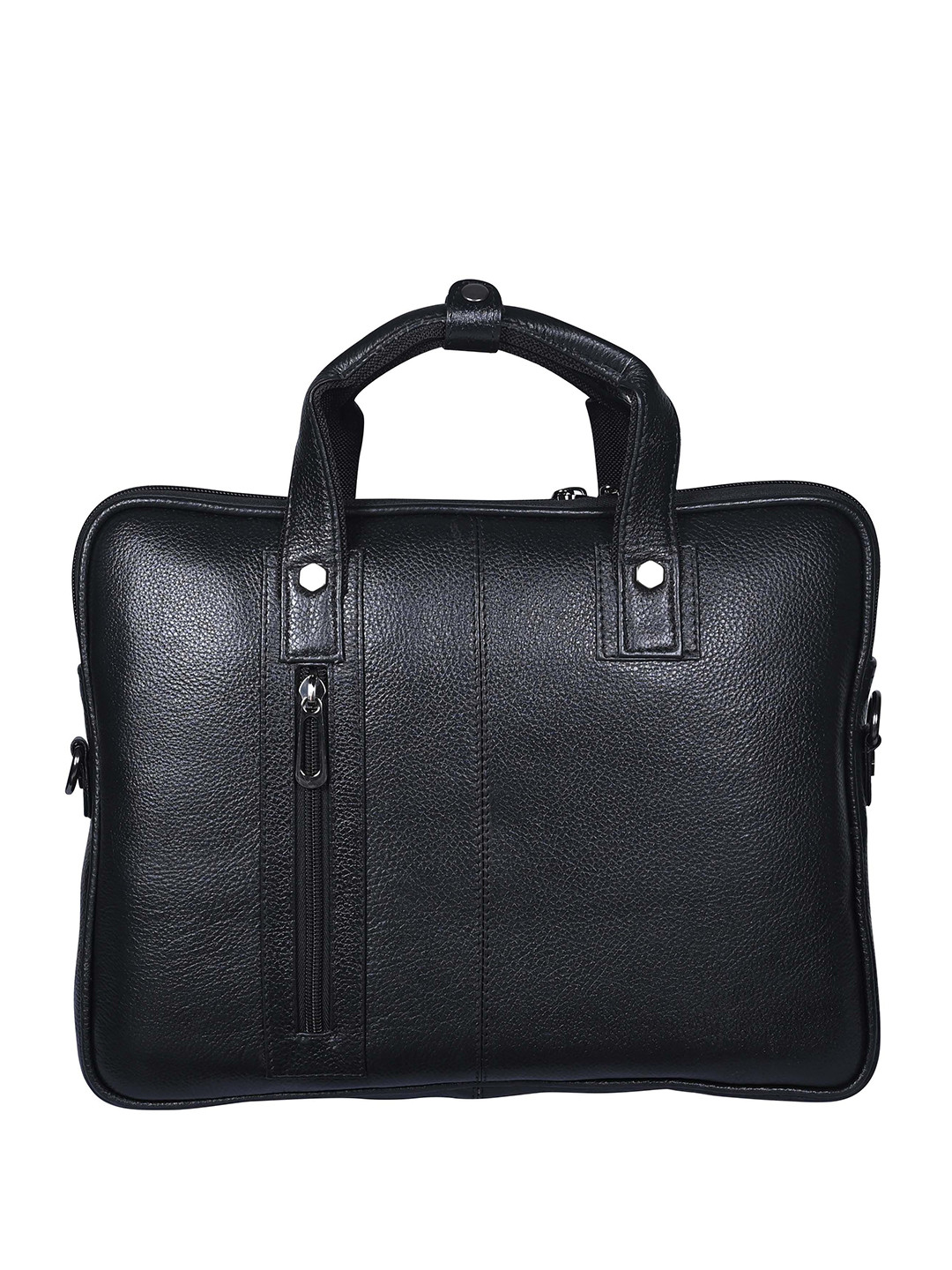 

Calvadoss Men Up To 15 Inch Textured Leather Laptop Bag, Black