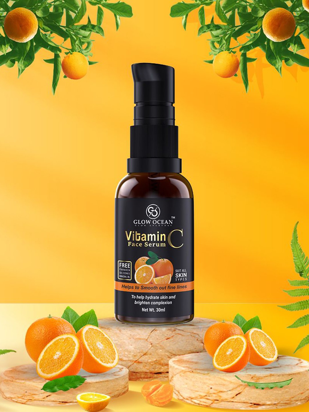 

Glowocean Vitamin C Serum For Anti-Aging - 30 ml, Black