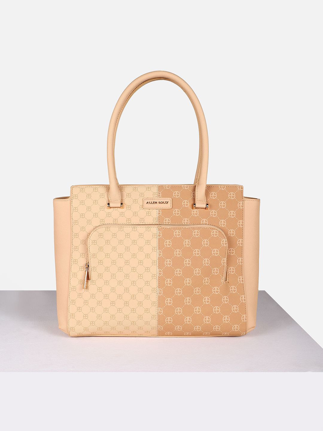 

Allen Solly Woman Textured PU Shopper Shoulder Bag with Quilted, Beige