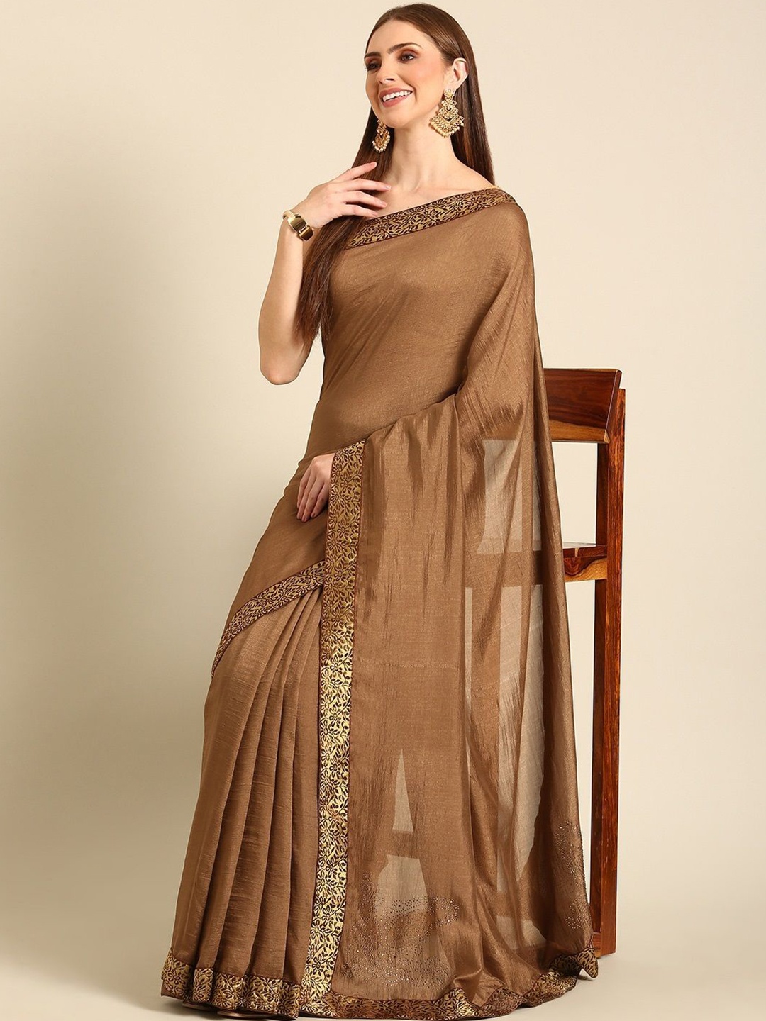 

all about you Saree, Brown