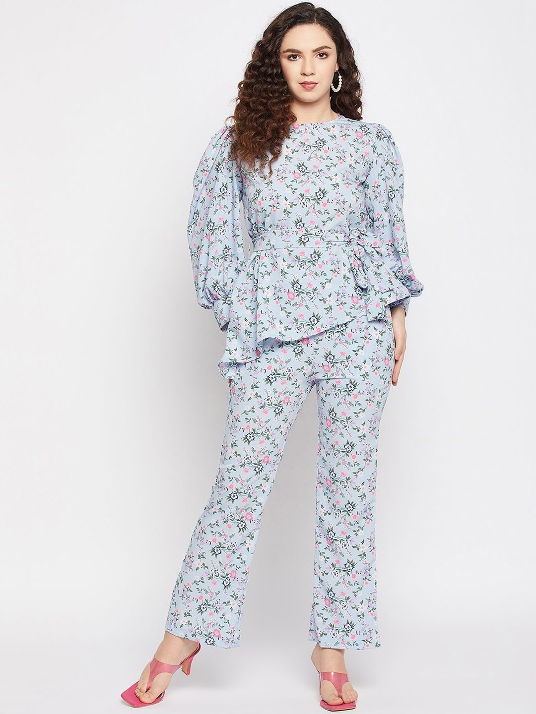 

Murcia Printed Top & Trouser Co-Ords, Blue
