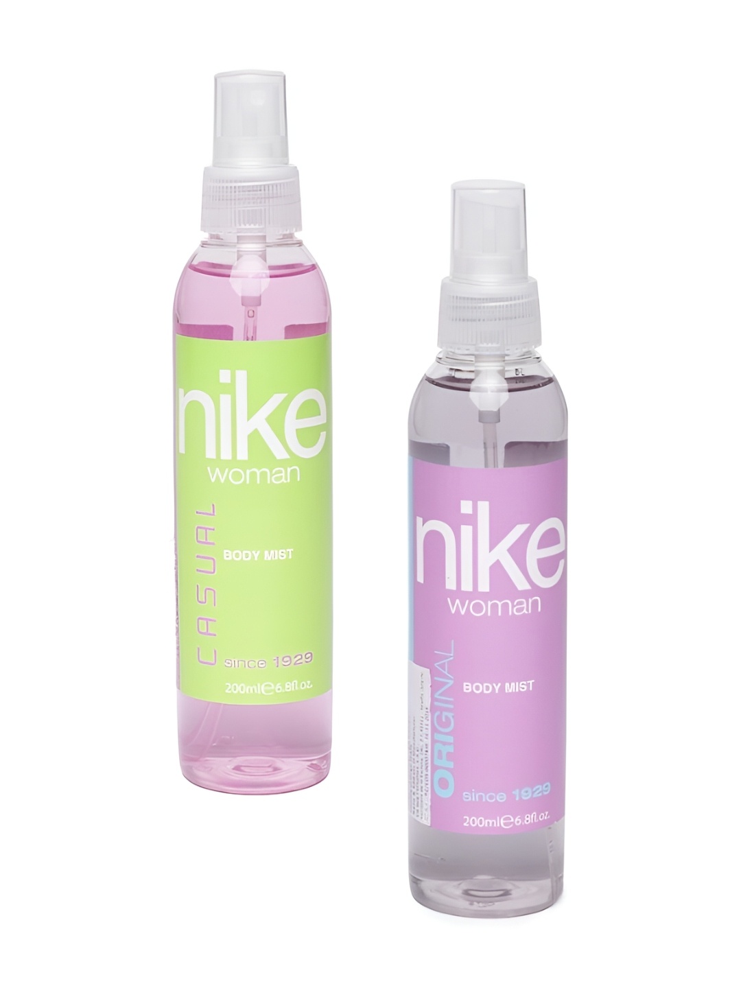 

Nike Set Of 2 Original & Casual Body Mist Natural Spray 200 ml Each, Transparent