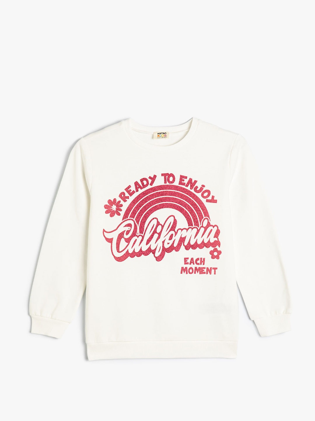 

Koton Girls Typography Printed Sweatshirt, Beige