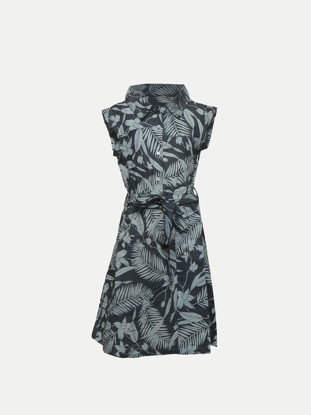 

BAESD Floral Printed Shirt Fit & Flare Dress, Blue