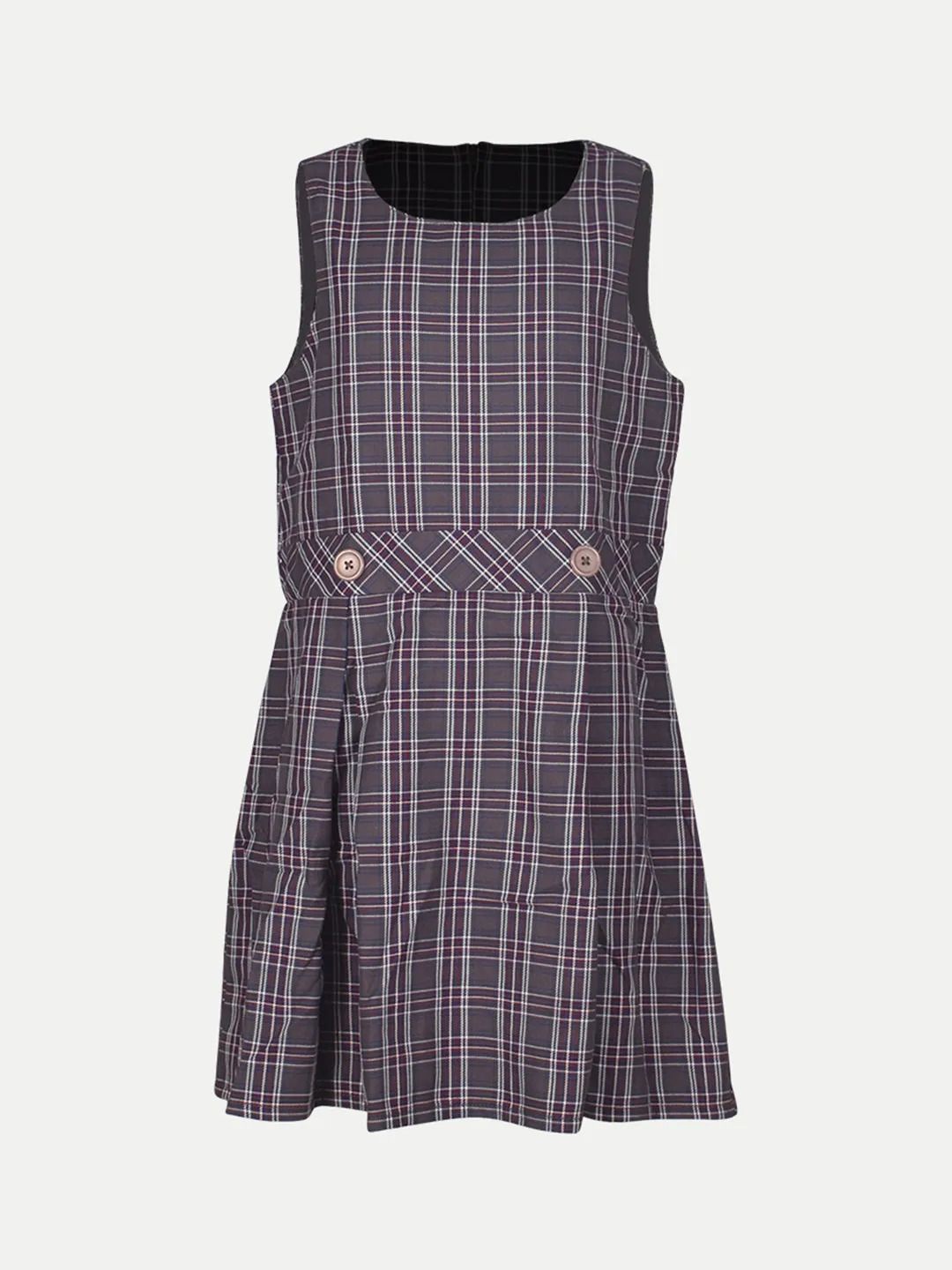 

BAESD Checked Fit & Flare Dress, Grey