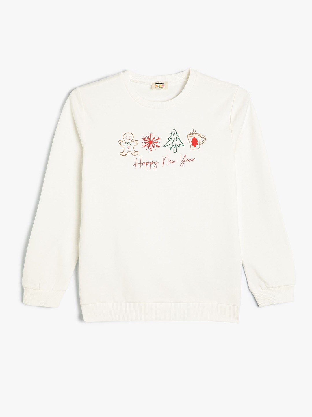 

Koton Girls Graphic Printed Sweatshirt, Beige