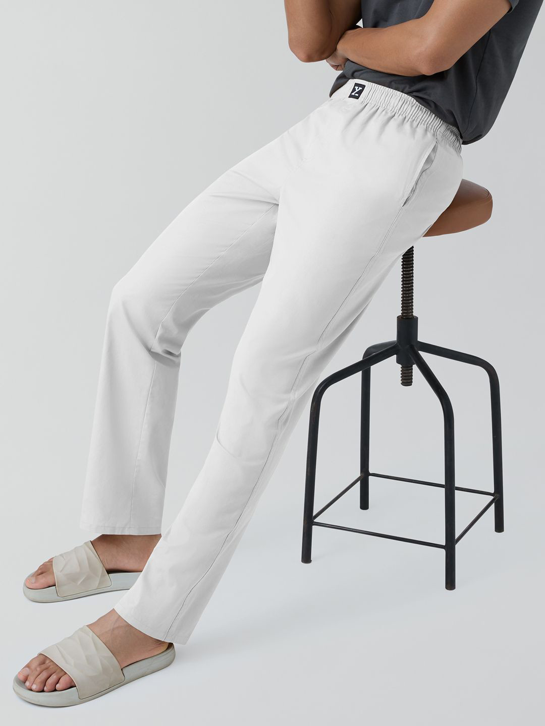 

XYXX Mid-Rise Cotton Lounge Pants, White