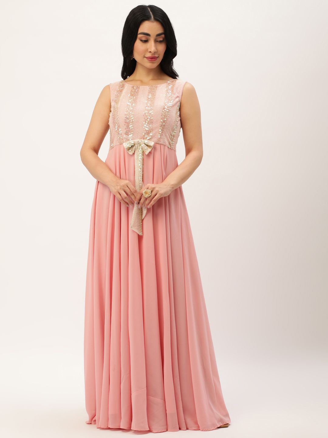 

Ethnovog Georgette Maxi Dress, Pink