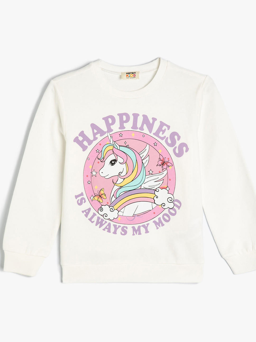 

Koton Girls Graphic Printed Sweatshirt, Beige