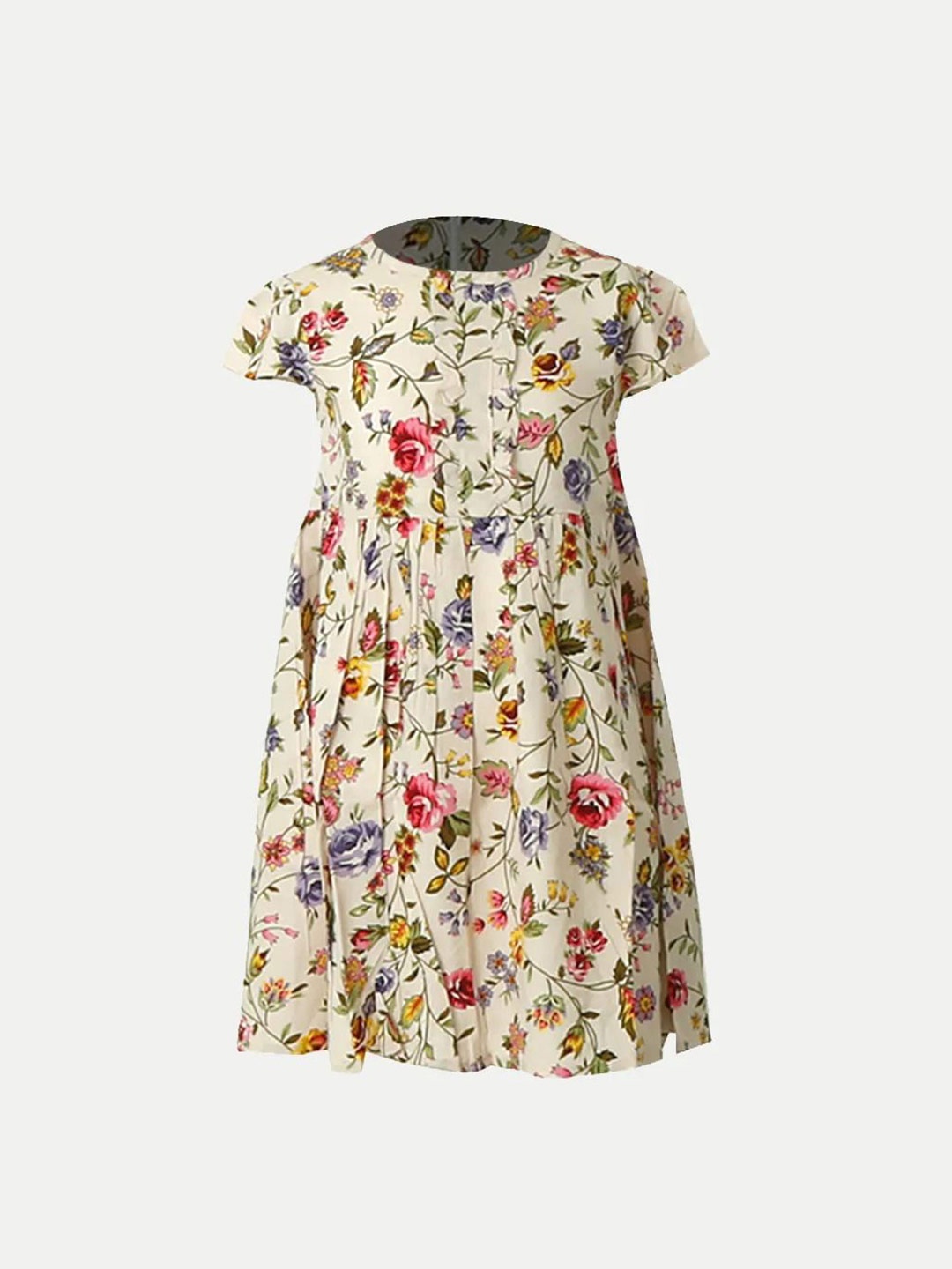 

BAESD Floral Print Fit & Flare Dress, Beige