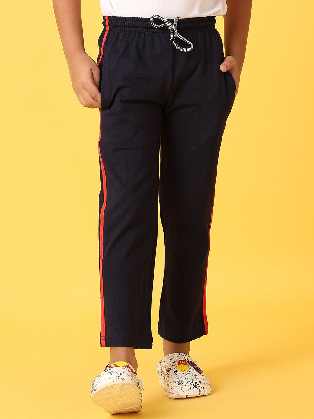 

V-Mart Boys Mid Rise Track Pants, Navy blue