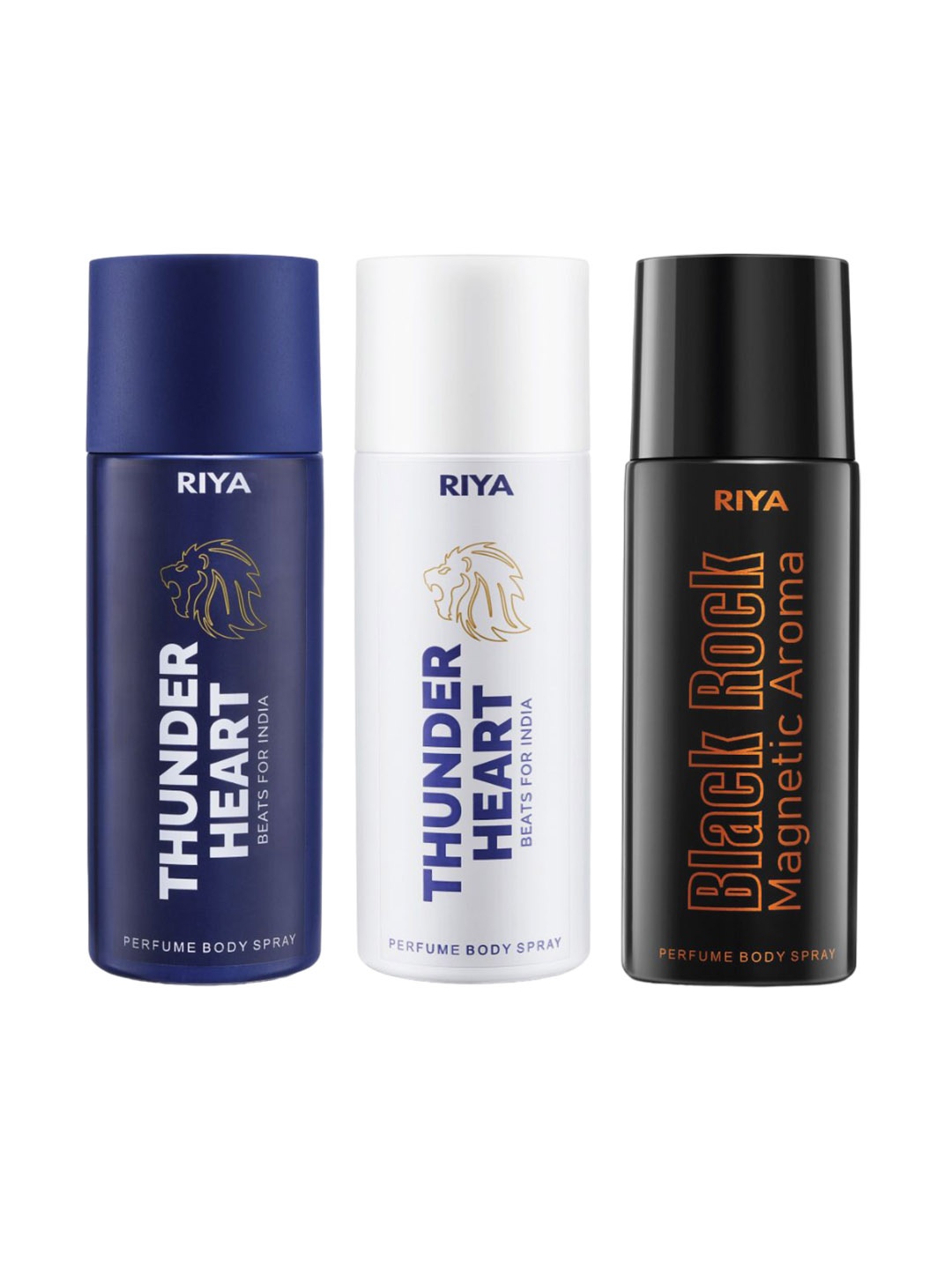 

RIYA Set Of 3 Long Lasting Perfume Body Spray Deodorant- 150 ml Each, Multi