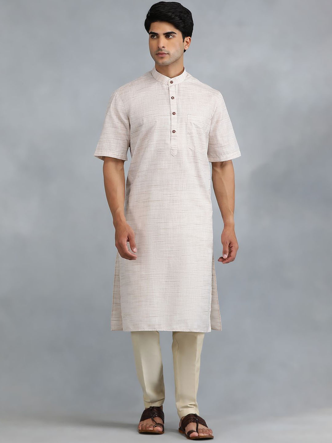 

Modi Kurta Men Thread Work Kurtas, Cream
