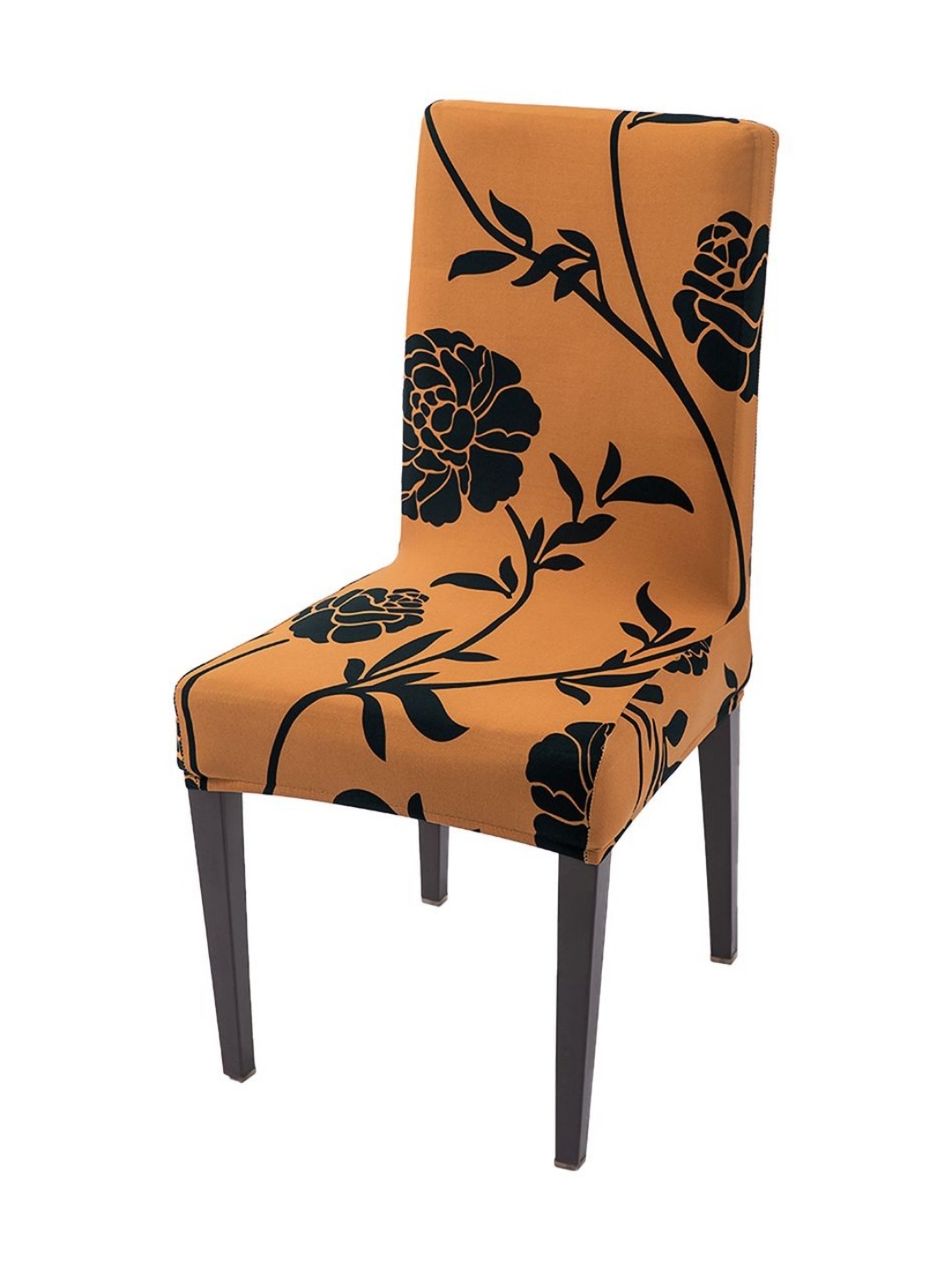 

HOKIPO Black Printed 140 GSM Stretchable Chair Cover, Copper