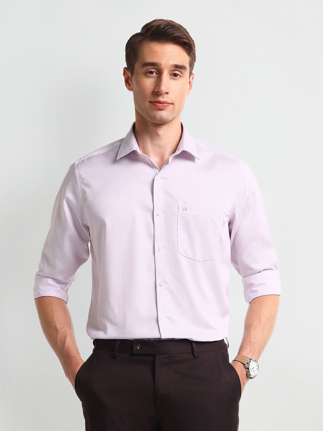 

Arrow Men Opaque Formal Shirt, Purple