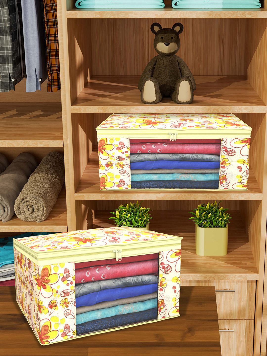 

Kuber Industries Cream-Coloured Set of 6 Regular Drawer Organiser Organisers