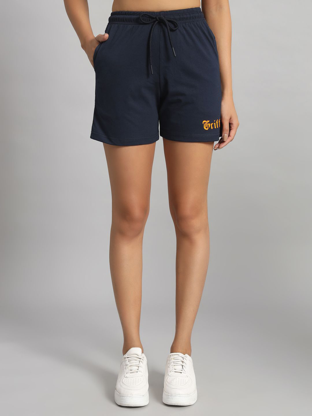 

GRIFFEL Women High-Rise Shorts, Navy blue