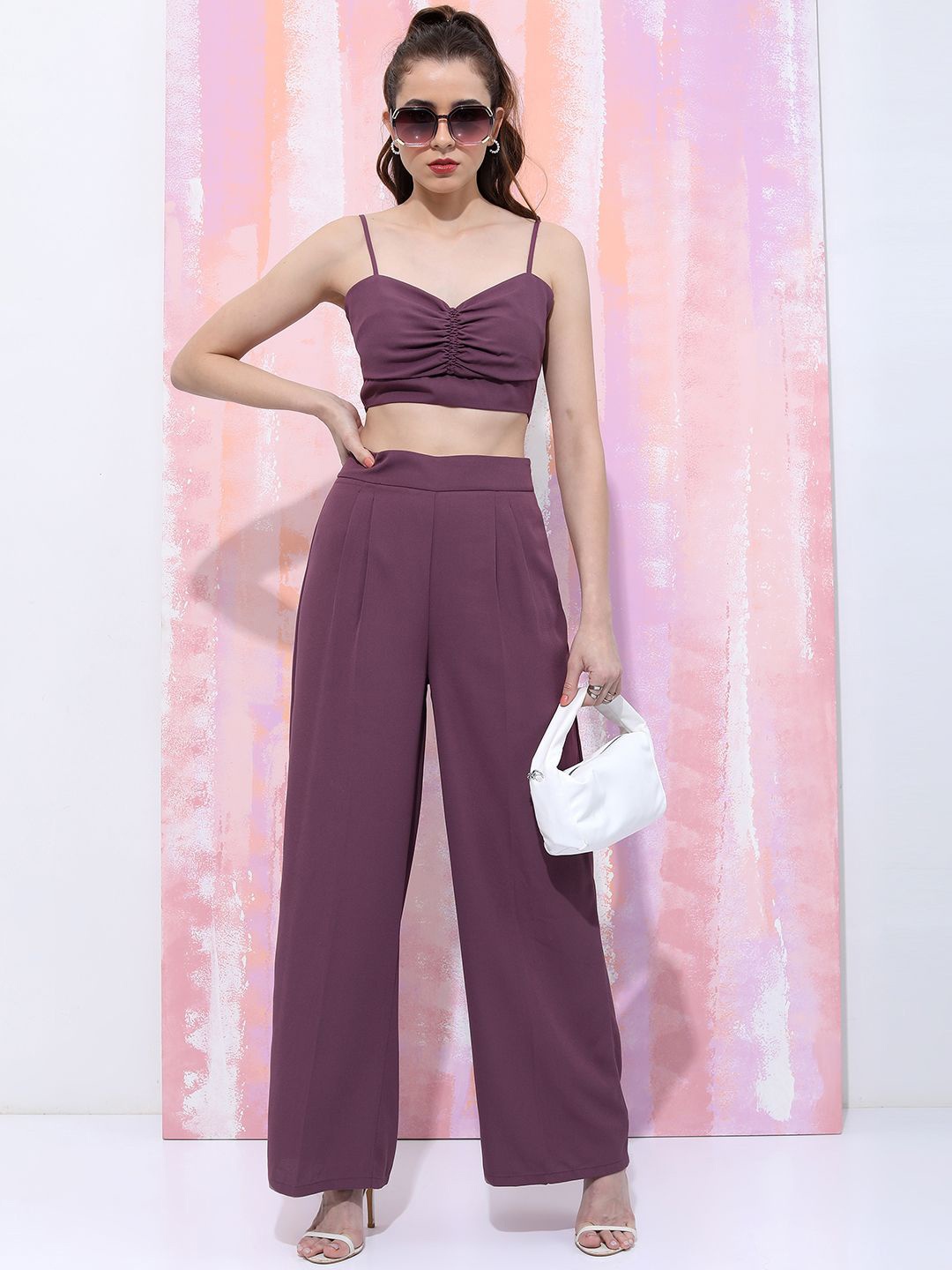 

Tokyo Talkies Top with Trousers Co-Ords, Purple