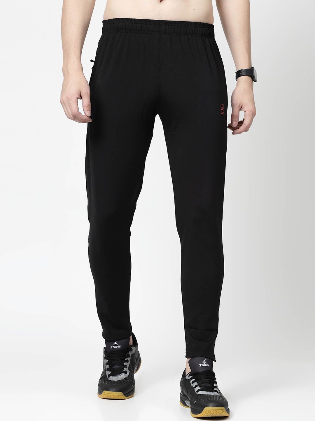 

DAFABFIT Slim-Fit Mid-RiseTrack Pants, Black