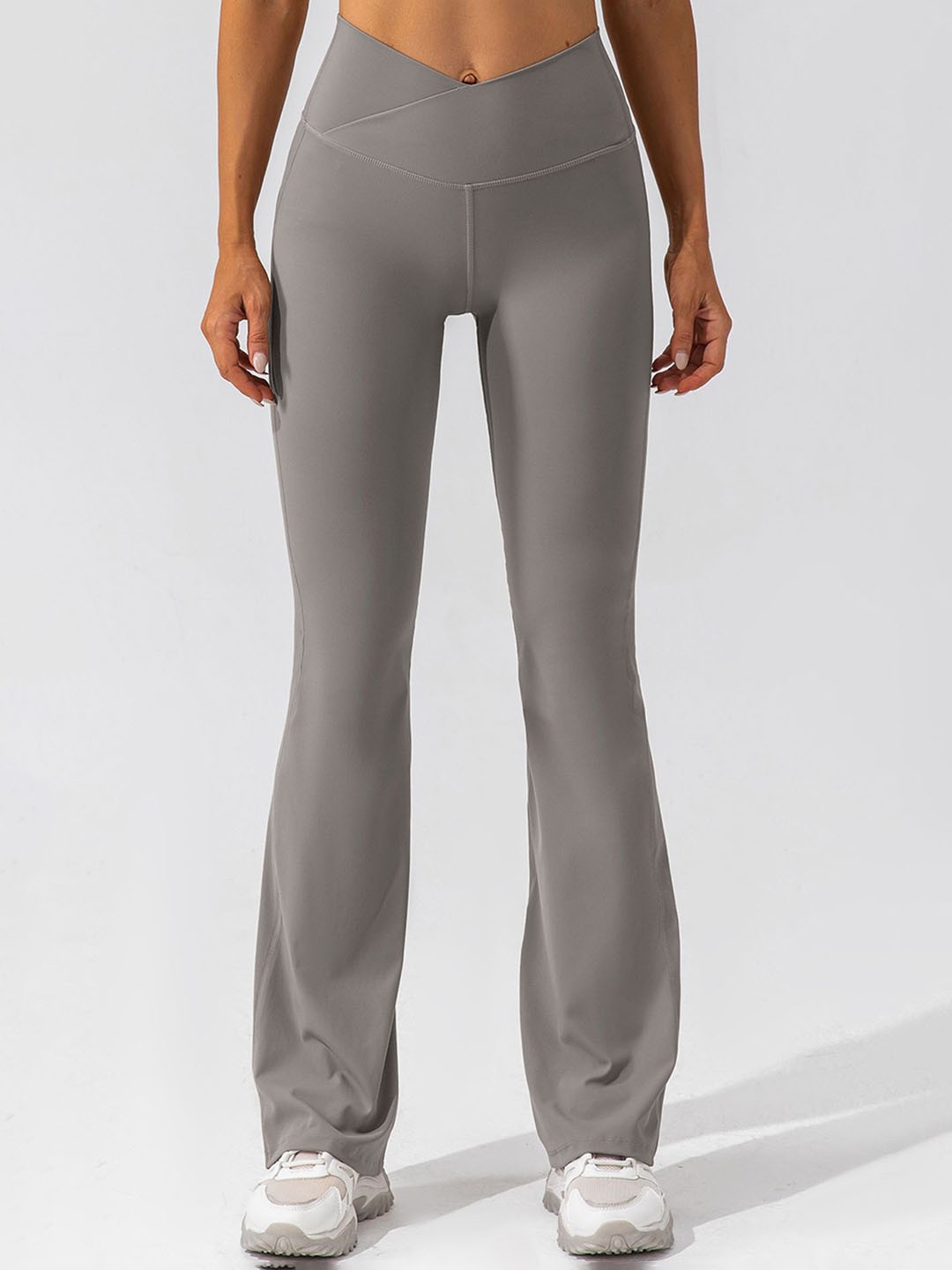 

LULU & SKY Women Bootcut Mid-Rise Track Pants, Grey