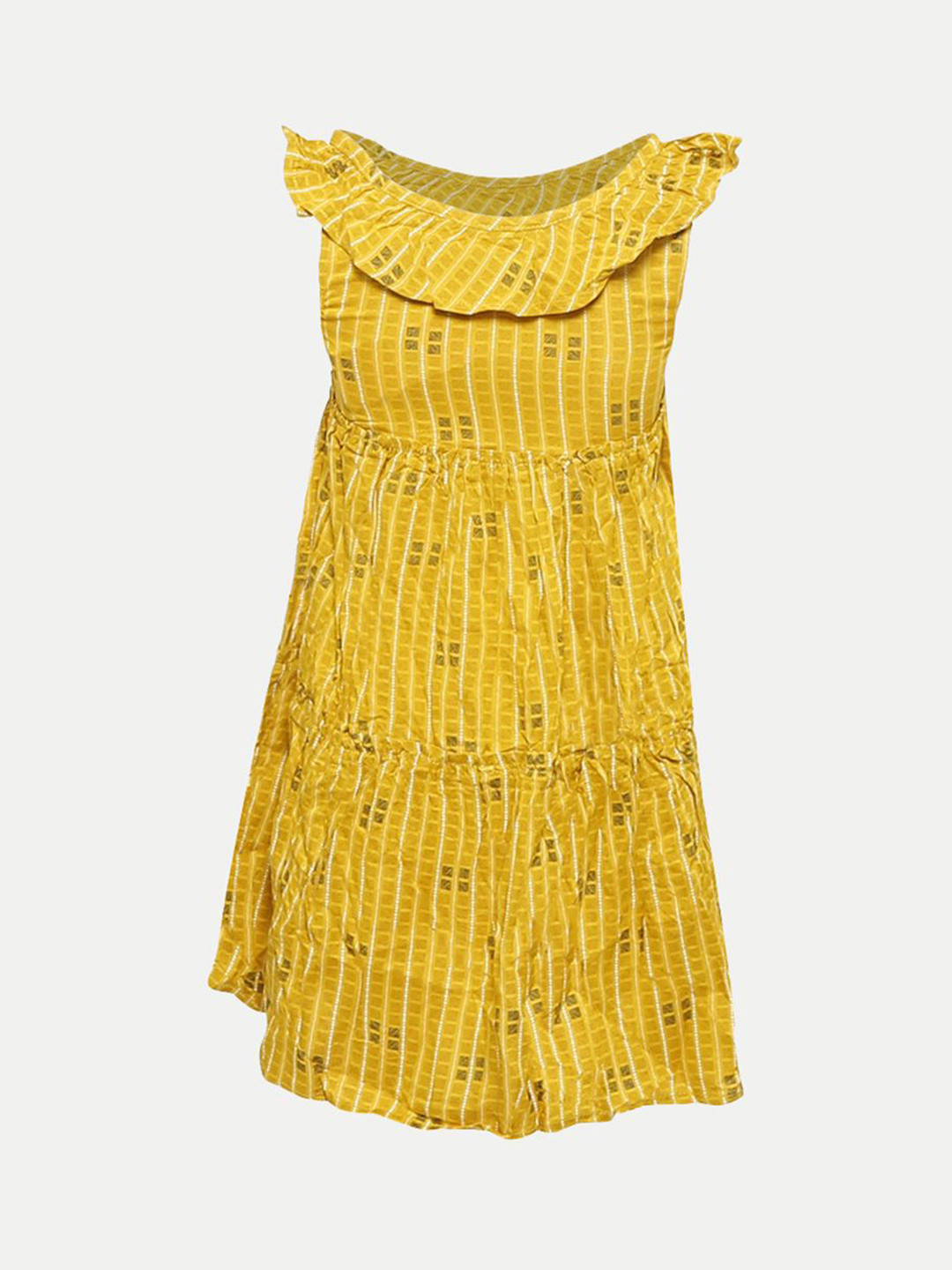 

BAESD Print Fit & Flare Dress, Yellow