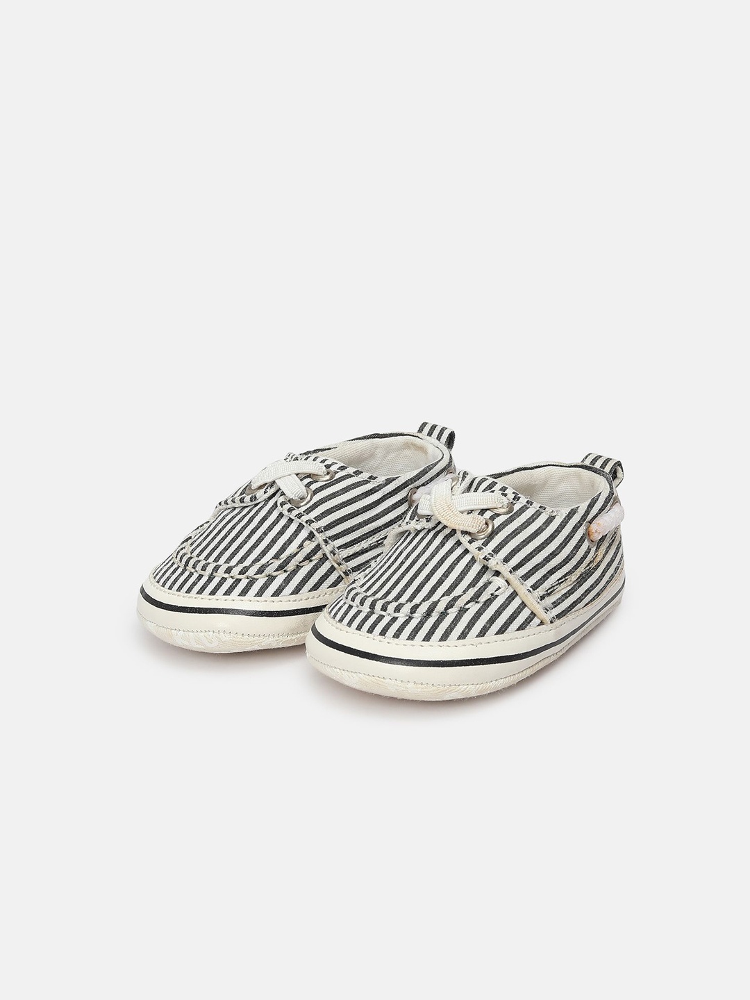 

MINI KLUB Boys Striped Slip-On Sneakers, Grey