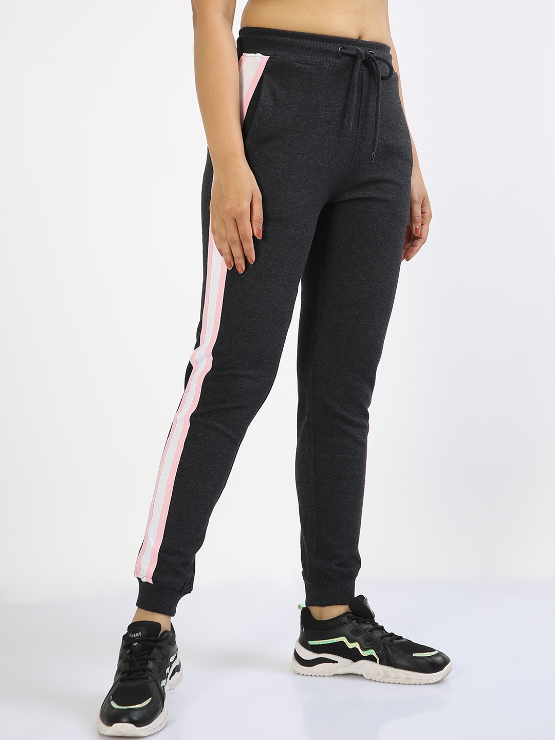 

ARDEUR Women Mid Rise Joggers, Charcoal