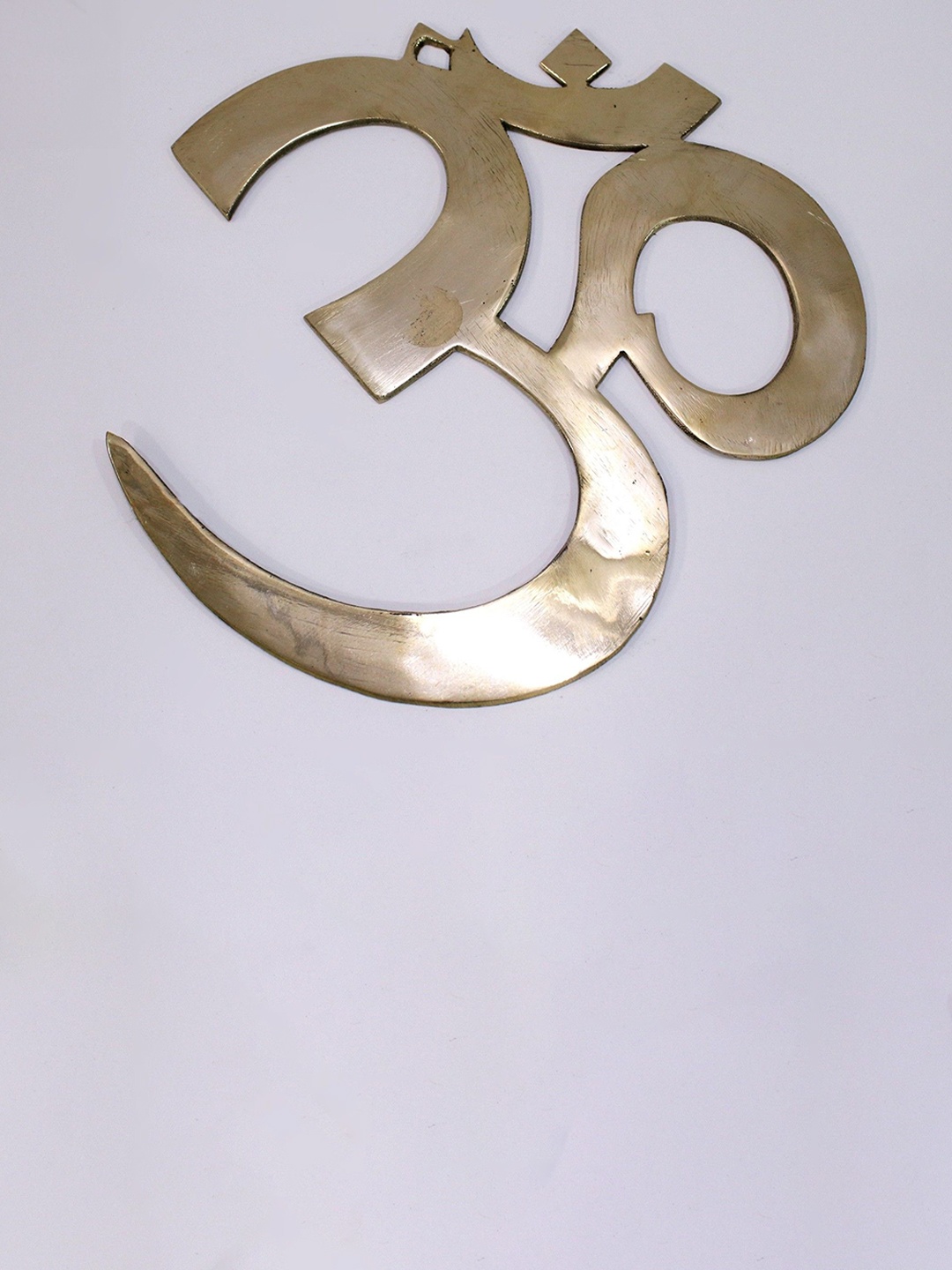 

Exotic India 4" Brass Om (AUM) Wall Hanging, Gold
