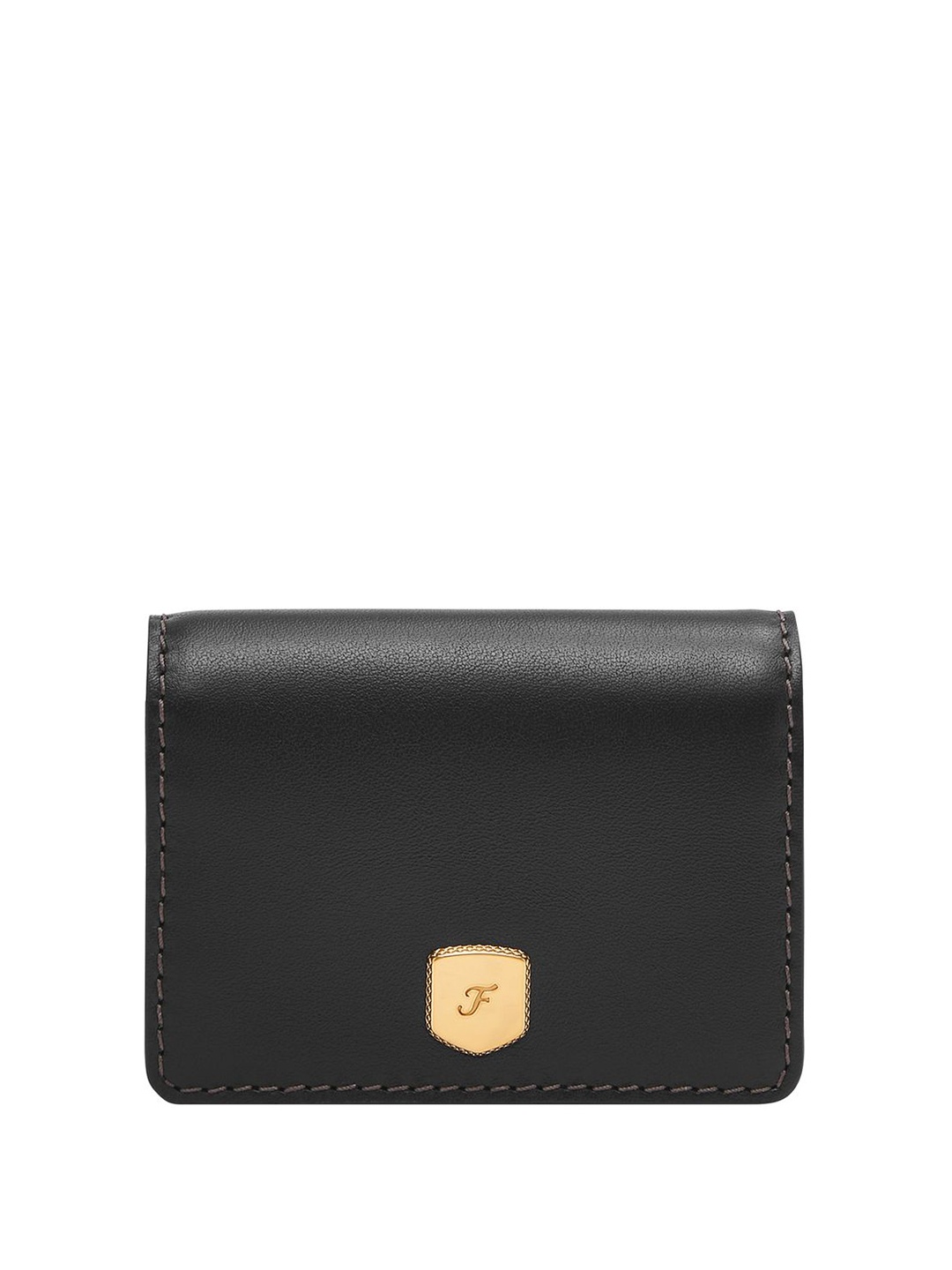 

Fossil Women Leather Two Fold Wallet, Black