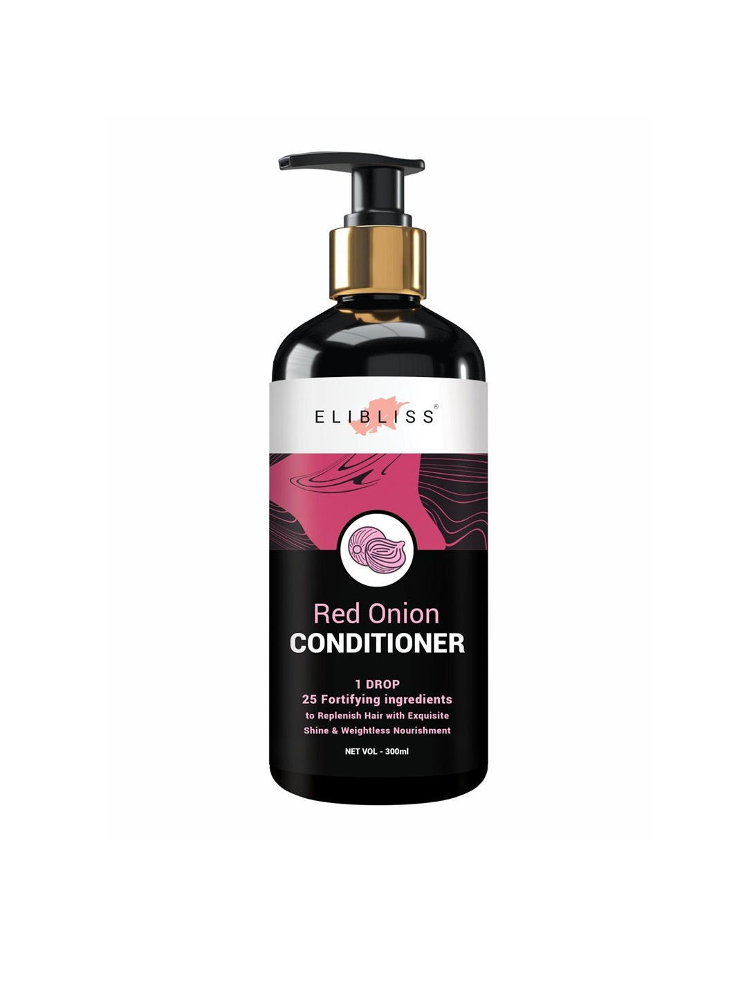 

ELIBLISS Red Onion Conditioner With Aloevera- 300 ml, Black