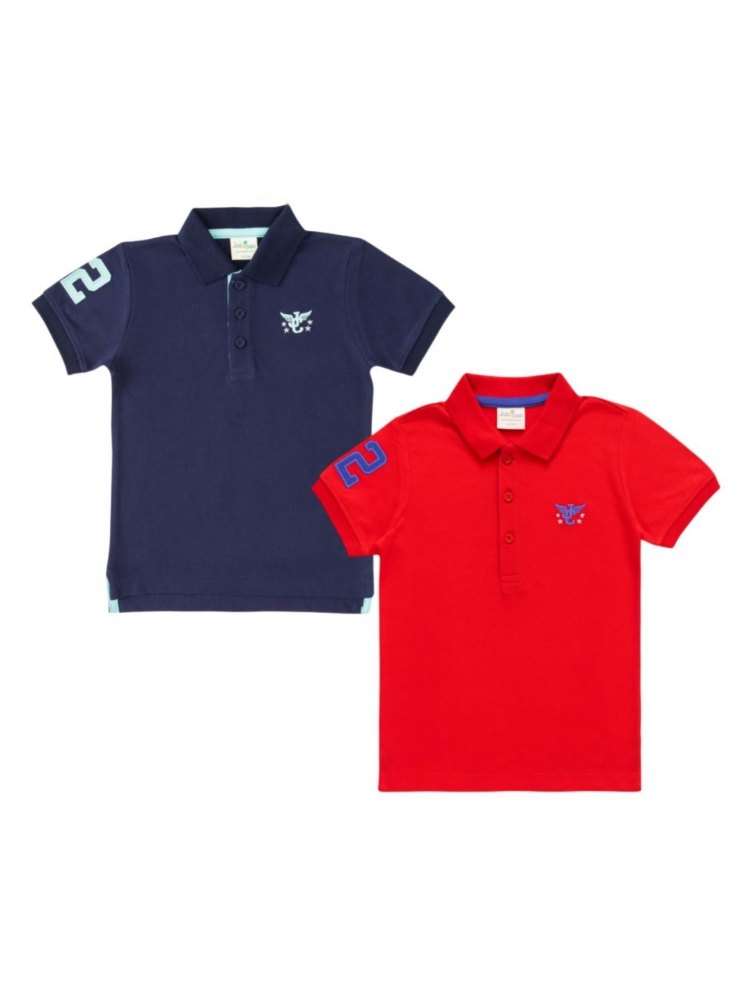 

JusCubs Boys 2 Polo Collar Applique T-shirt, Multi