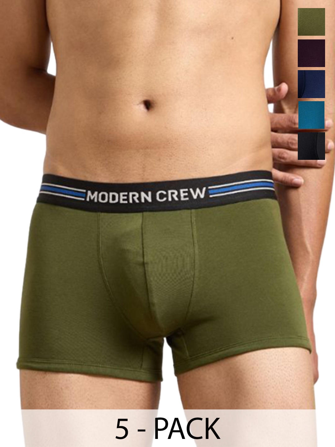 

MODERN CREW Pack Of 5 Trunks MC5-ST-CT-RPBSJ, Purple